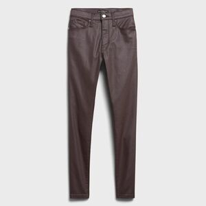 BANANA REPUBLIC High-Rise Skinny Coated Brown Jeans | Size 26 *